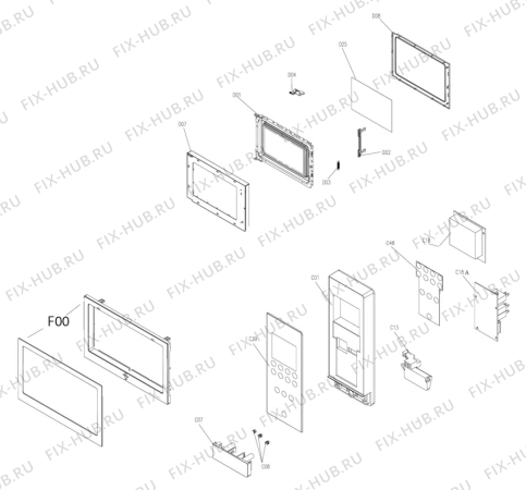 Взрыв-схема микроволновой печи Electrolux MQC325GXE - Схема узла Section 2